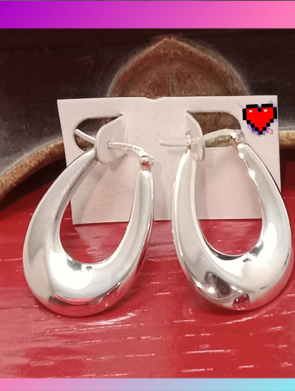 925 Sterling Silver Teardrop Hoop Earrings - Women Jewelry